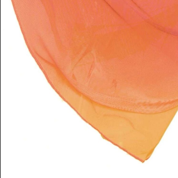 Coral orange Nwt Ombre Knot Side Cover Up Skirt - Picture 4 of 4